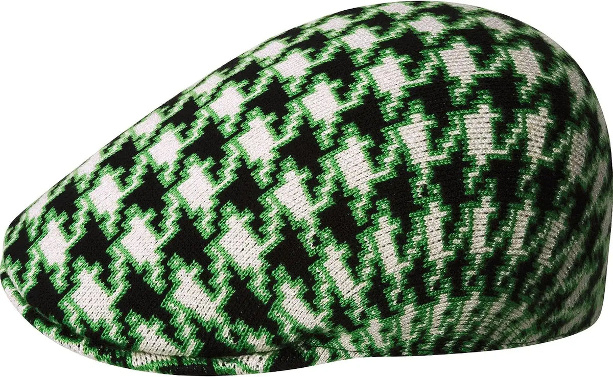 Kangol Houndstooth 507 Flat Cap Black