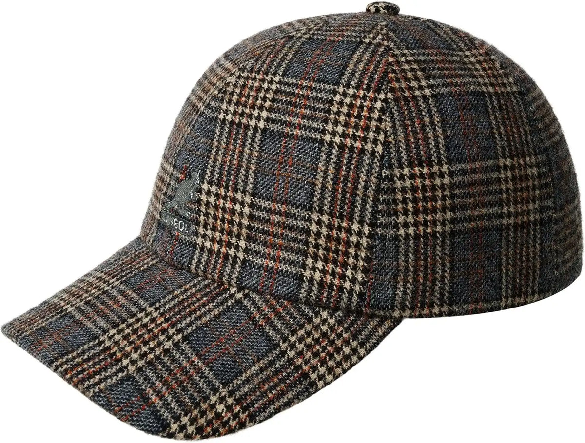 Kangol Plaid Earflaps Baseball Grey Multi One Size