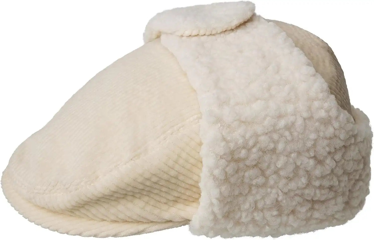 Kangol Cozy Cord Bugatti Cap Off White